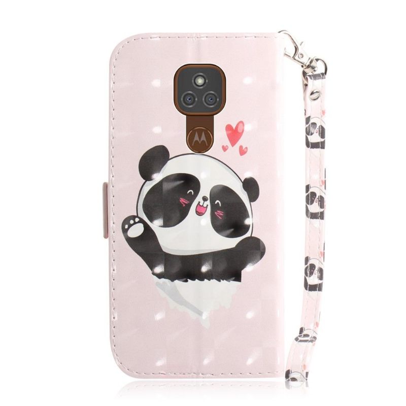 Folio-hoesje voor Motorola Moto G9 Play Schattige Panda