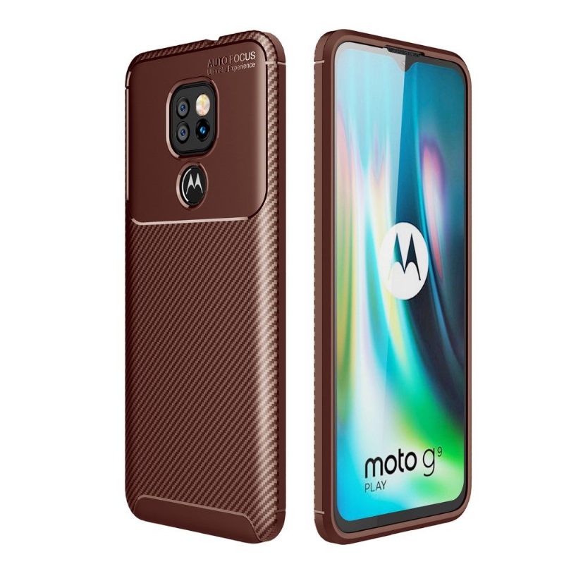 Hoesje voor Motorola Moto G9 Play Koolstofvezeleffect
