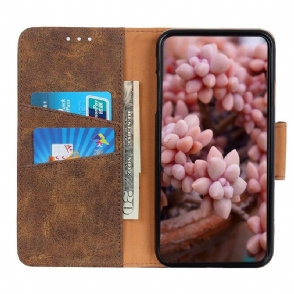 Cover voor Samsung Galaxy S21 Ultra 5G Edouard Kunstleer Vintage