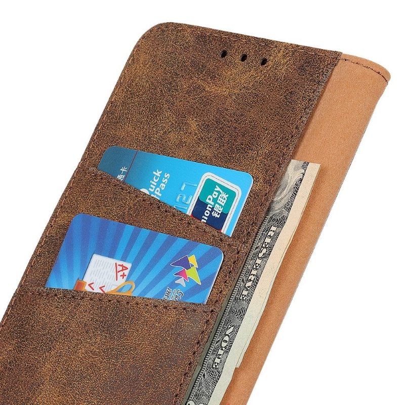 Cover voor Samsung Galaxy S21 Ultra 5G Edouard Kunstleer Vintage