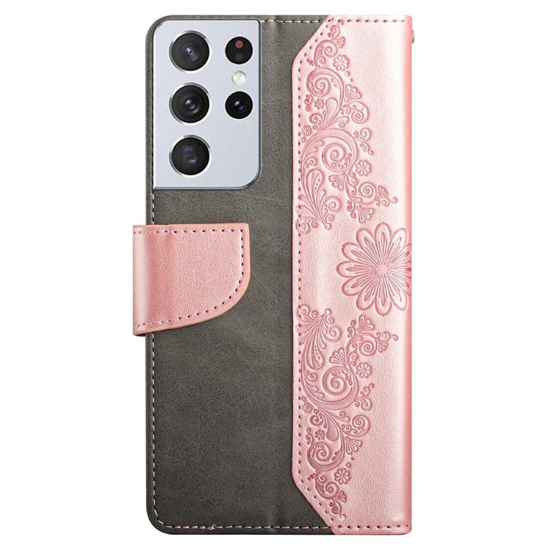 Cover voor Samsung Galaxy S21 Ultra 5G Folio-hoesje Vlinder