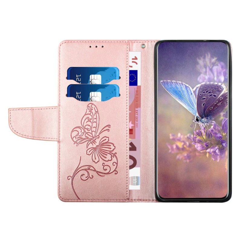 Cover voor Samsung Galaxy S21 Ultra 5G Folio-hoesje Vlinder