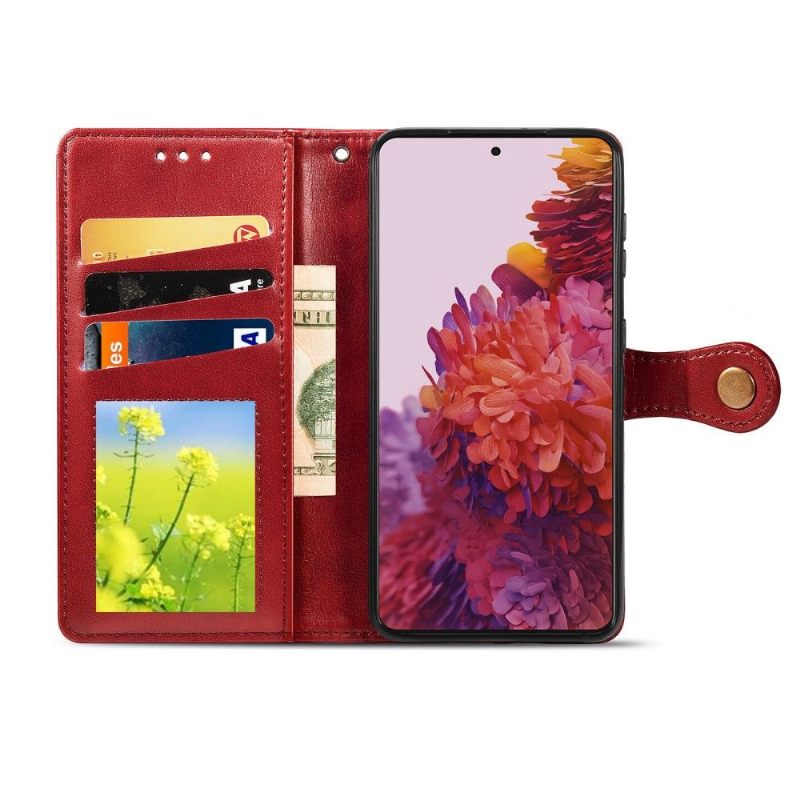 Folio-hoesje voor Samsung Galaxy S21 Ultra 5G Anti-fall Indila Kunstleren Kaarthouder