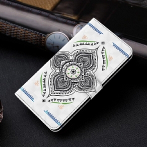 Folio-hoesje voor Samsung Galaxy S21 Ultra 5G Enkele Mandala