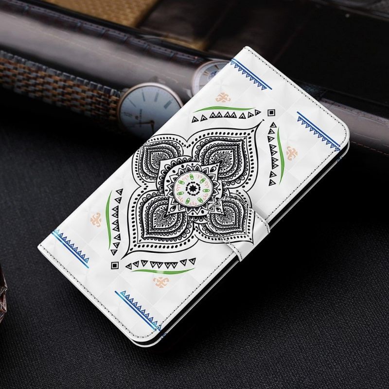 Folio-hoesje voor Samsung Galaxy S21 Ultra 5G Enkele Mandala