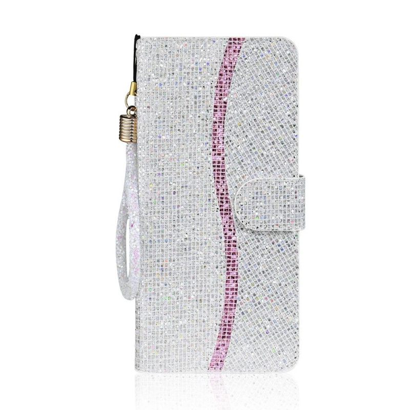 Folio-hoesje voor Samsung Galaxy S21 Ultra 5G Glitterkaarthouder