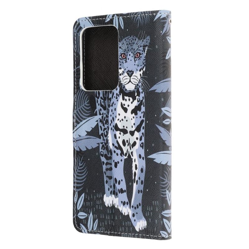 Folio-hoesje voor Samsung Galaxy S21 Ultra 5G Jungle Luipaard