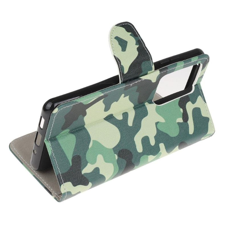 Folio-hoesje voor Samsung Galaxy S21 Ultra 5G Militaire Camouflage