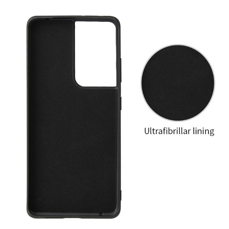 Hoesje voor Samsung Galaxy S21 Ultra 5G Anti-fall Koolstofvezelring