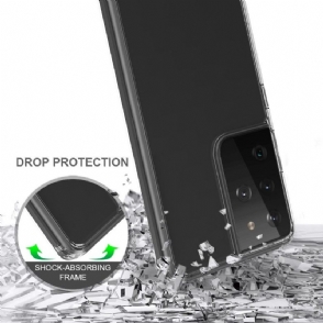 Hoesje voor Samsung Galaxy S21 Ultra 5G Bescherming Hoesje Transparant