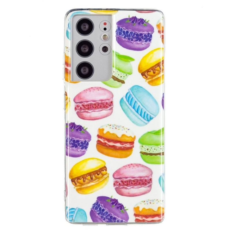 Hoesje voor Samsung Galaxy S21 Ultra 5G Fluorescerende Macarons