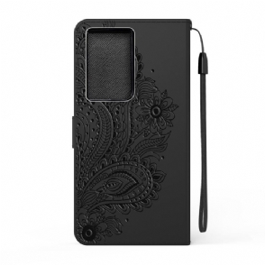 Leren Hoesje voor Samsung Galaxy S21 Ultra 5G Lena Paisley