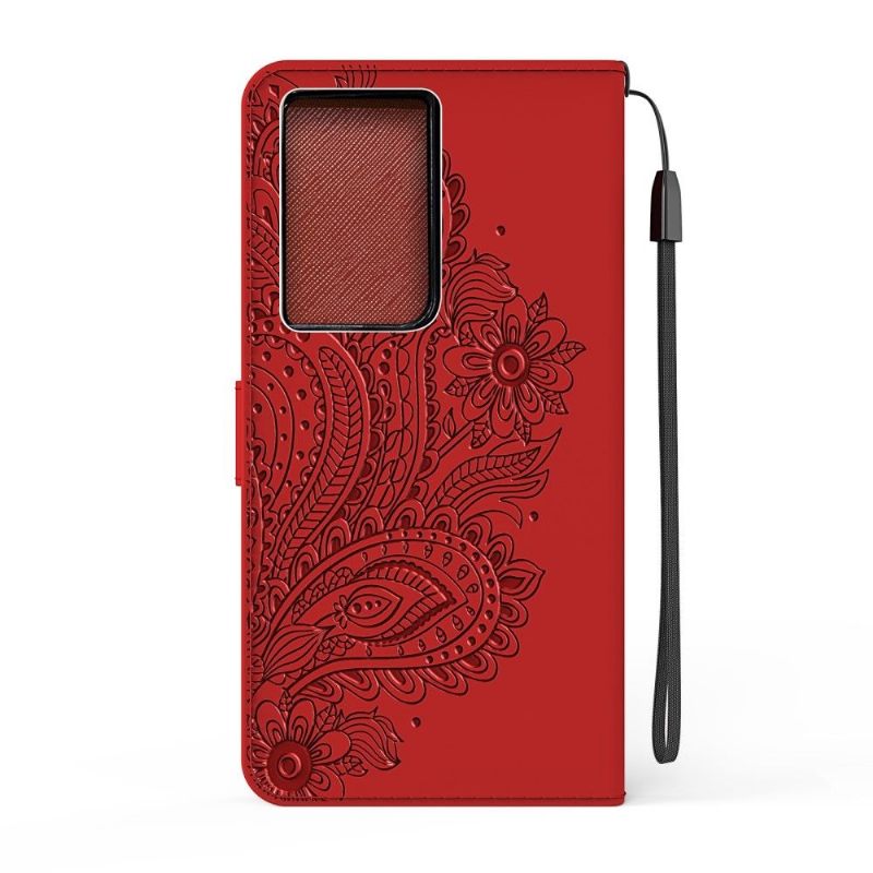 Leren Hoesje voor Samsung Galaxy S21 Ultra 5G Lena Paisley