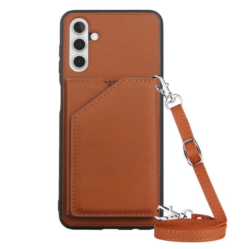 Hoesje voor Samsung Galaxy A13 5G Anti-fall Aude Lanyard Met Meerdere Compartimenten