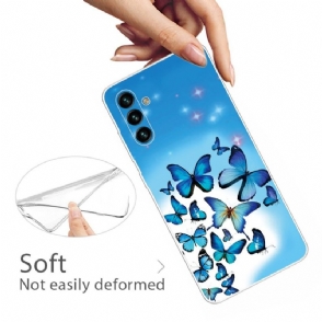 Hoesje voor Samsung Galaxy A13 5G Blauwe Vlinders