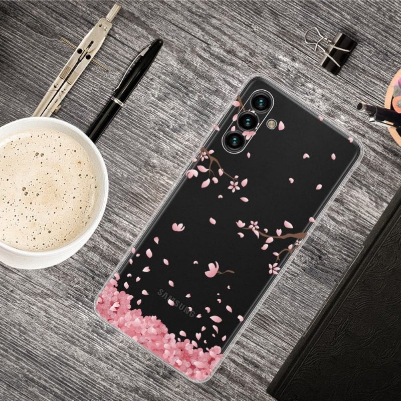 Hoesje voor Samsung Galaxy A13 5G Roze Bloemen