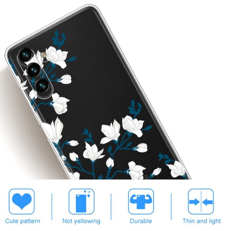 Hoesje voor Samsung Galaxy A13 5G Witte Bloemen 2