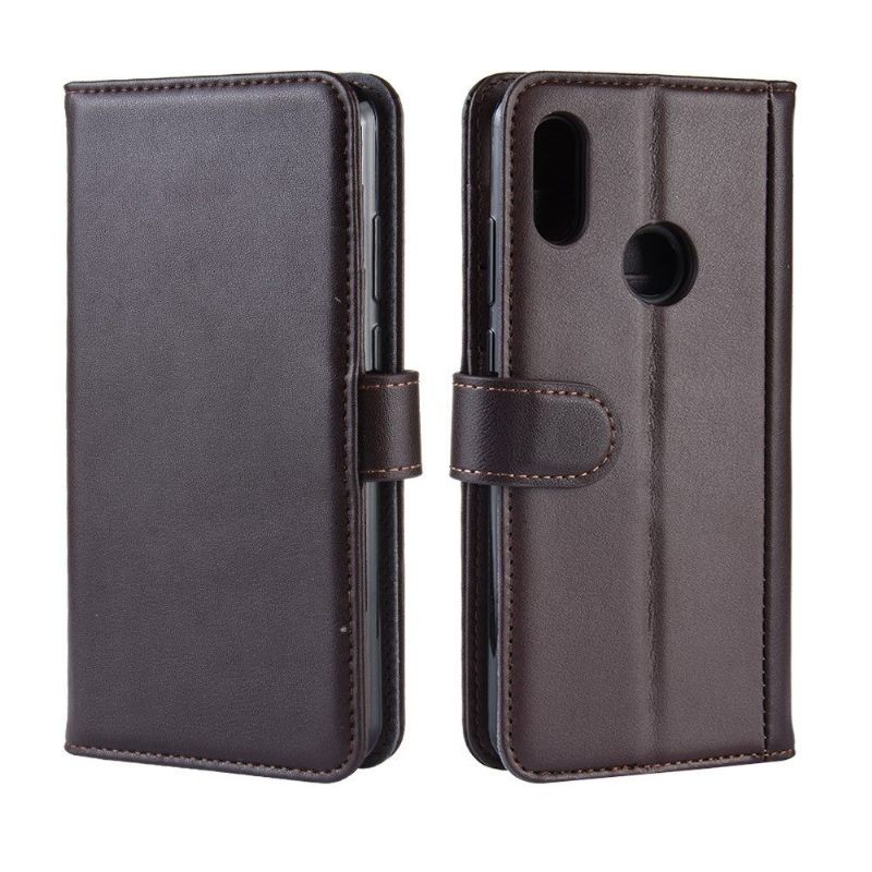 Cover voor Huawei Y6 2019 Premium Leder - Bruin