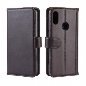 Cover voor Huawei Y6 2019 Premium Leder - Bruin