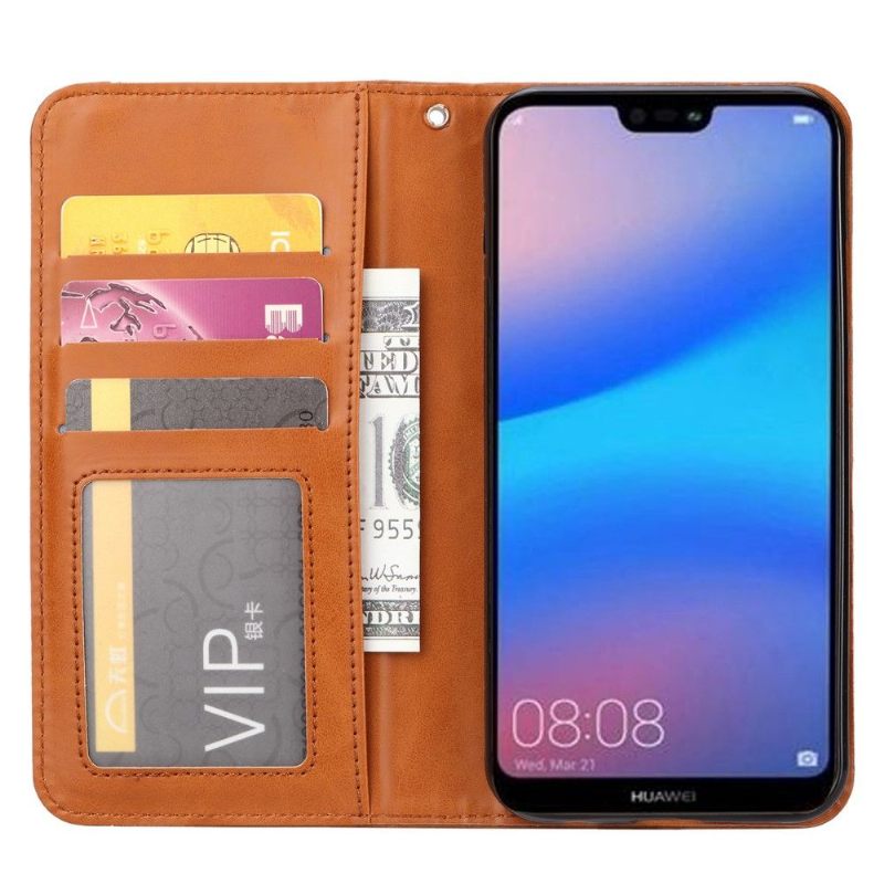 Flip Case voor Huawei Y6 2019 Leren Stand Case