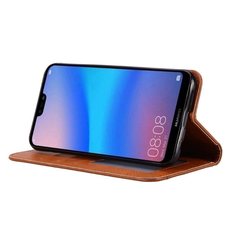 Flip Case voor Huawei Y6 2019 Leren Stand Case