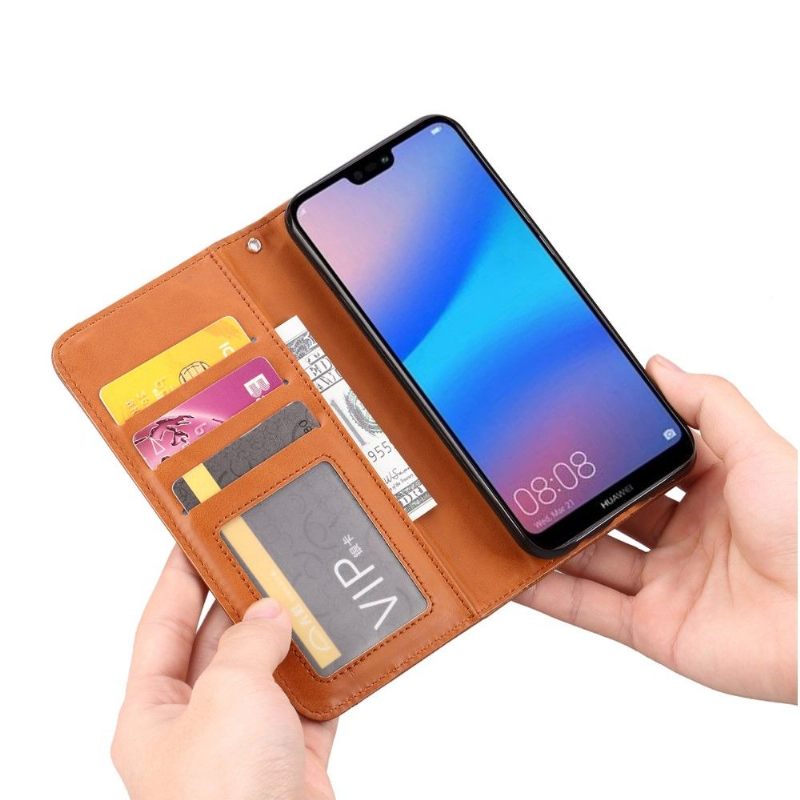 Flip Case voor Huawei Y6 2019 Leren Stand Case