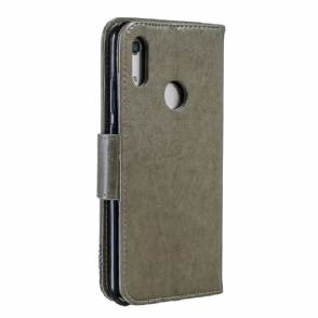 Flip Case voor Huawei Y6 2019 Ondersteuningsfunctie Vlinders