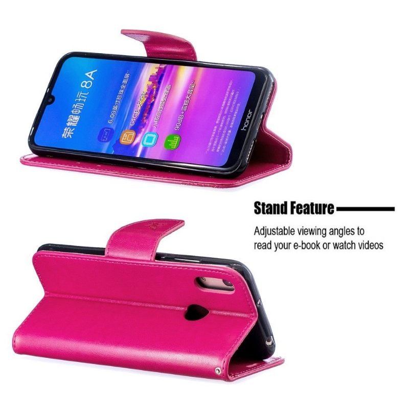 Flip Case voor Huawei Y6 2019 Ondersteuningsfunctie Vlinders