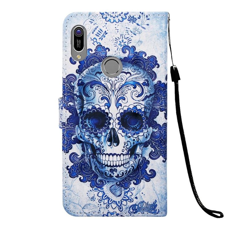 Folio-hoesje voor Huawei Y6 2019 Calavera-patroon