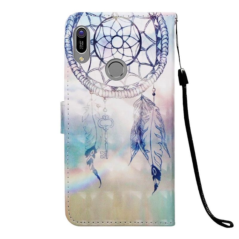 Folio-hoesje voor Huawei Y6 2019 Met Ketting Dromenvanger