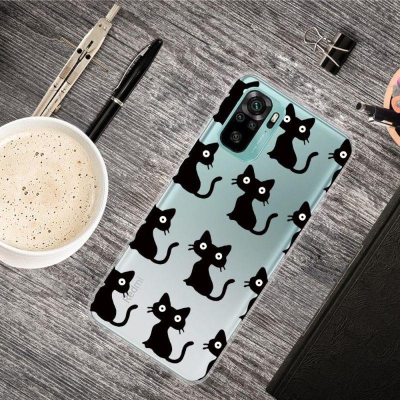 Hoesje voor Xiaomi Redmi Note 10 Zwarte Katten