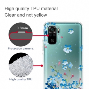 Telefoonhoesje voor Xiaomi Redmi Note 10 Bescherming Blauwe Bloemen