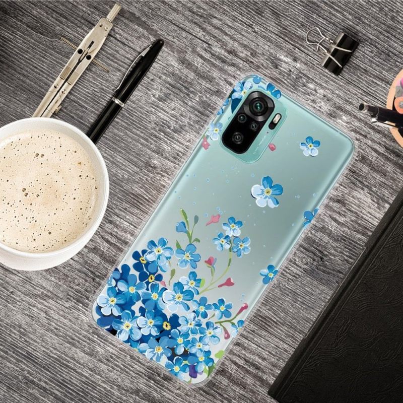 Telefoonhoesje voor Xiaomi Redmi Note 10 Bescherming Blauwe Bloemen