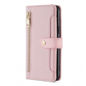 Folio-hoesje voor Honor Magic 5 Lite Portemonnee Leren Portemonnee Met Lanyard En Schouderriem