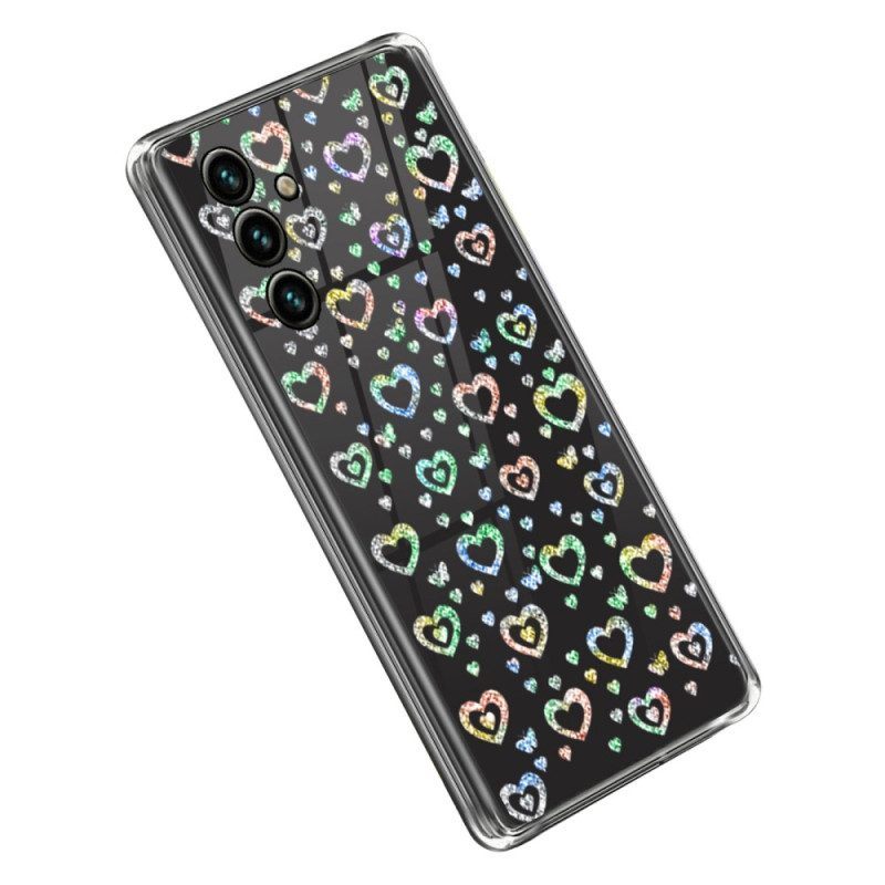 Hoesje voor Samsung Galaxy A14 / A14 5G Imitatielakleer Met Knoop