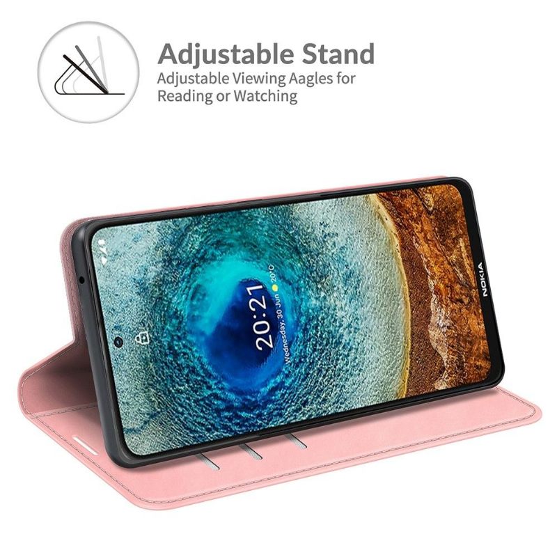 Cover voor Nokia X20 / X10 Anti-fall Kunstleer Functie Stand