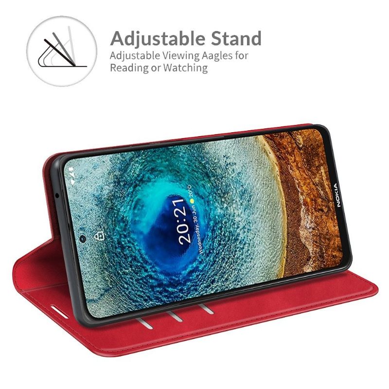 Cover voor Nokia X20 / X10 Anti-fall Kunstleer Functie Stand