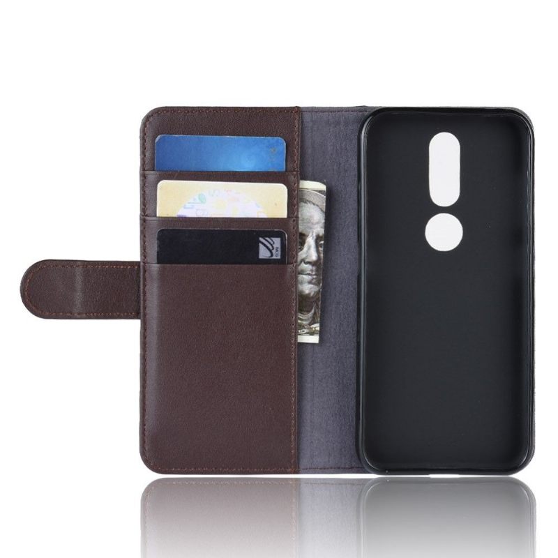 Case voor Nokia 4.2 Bescherming Portemonnee Leren Premium Leder - Bruin