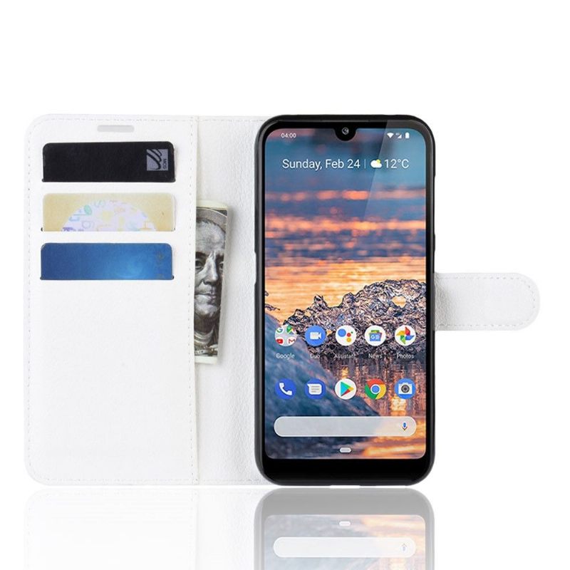 Cover voor Nokia 4.2 Anti-fall Stijl Lederen Kaarthouder