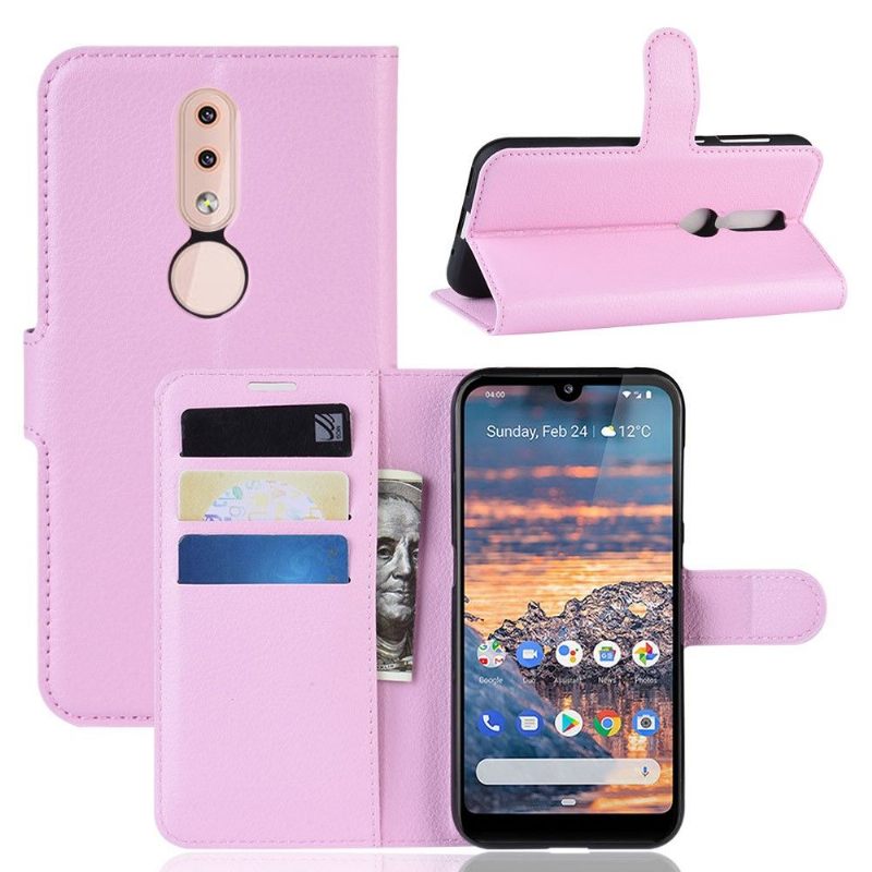 Cover voor Nokia 4.2 Anti-fall Stijl Lederen Kaarthouder