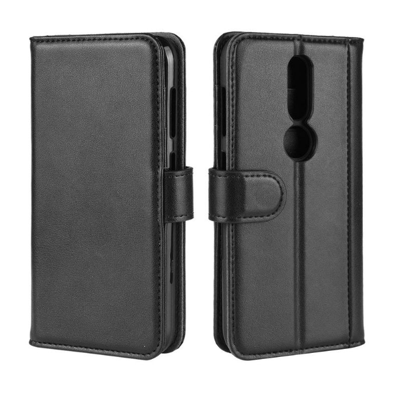 Cover voor Nokia 4.2 Portemonnee Leren Premium Leder - Zwart