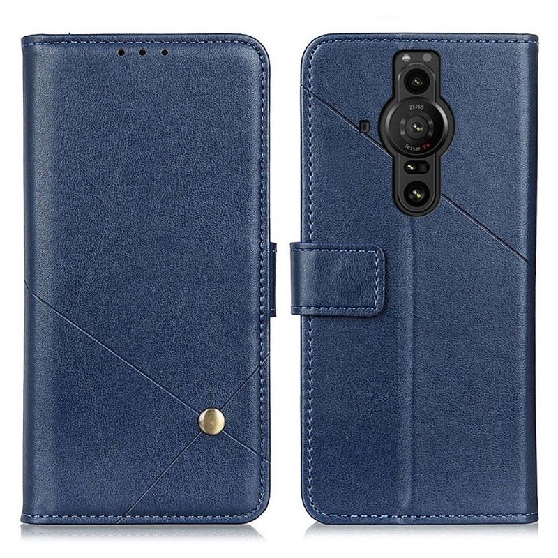 Folio-hoesje voor Sony Xperia Pro-I Faux Lederen Flap Met Klinknagel