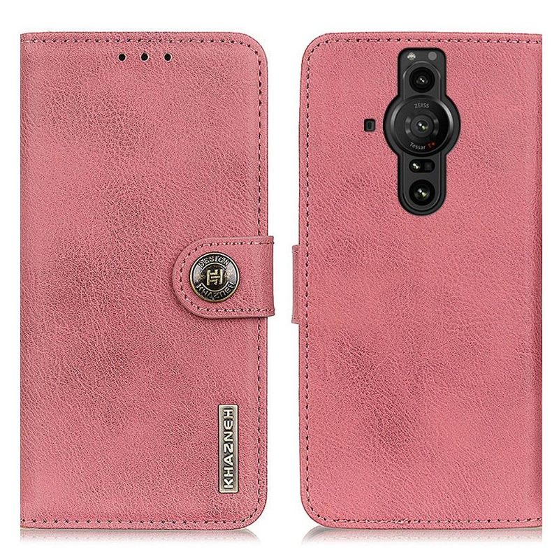 Leren Hoesje voor Sony Xperia Pro-I Khazneh Leder Effect Kaarthouder