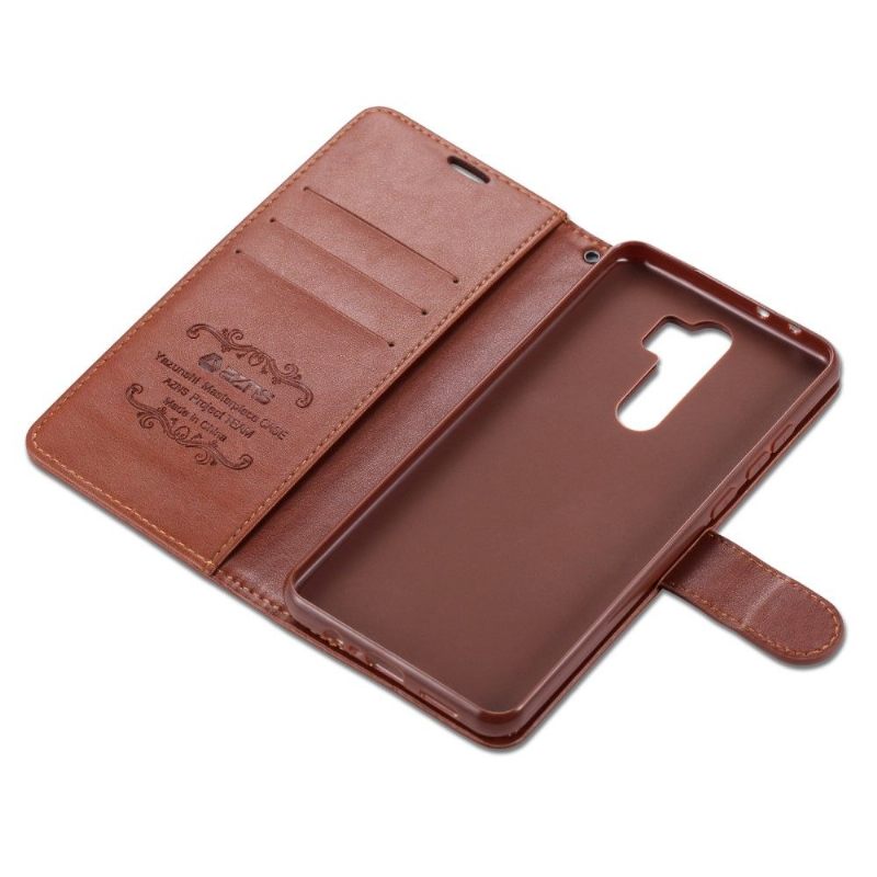 Flip Case voor Xiaomi Redmi 9 Azns Retro Leder Effect