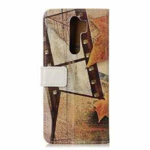 Folio-hoesje voor Xiaomi Redmi 9 Eiffeltoren In De Herfst