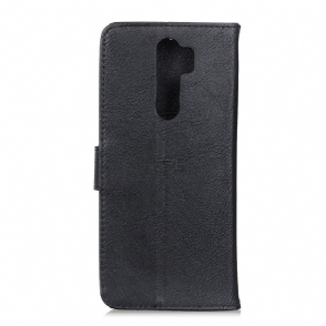 Folio-hoesje voor Xiaomi Redmi 9 Khazneh Ledereffect - Zwart
