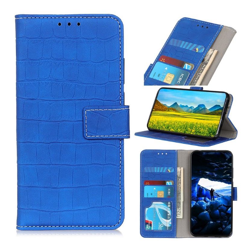 Folio-hoesje voor Xiaomi Redmi 9 Kunstleer Croc-look