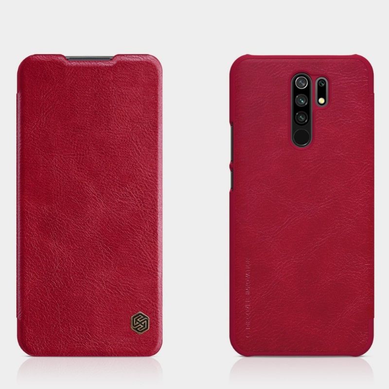 Folio-hoesje voor Xiaomi Redmi 9 Qin-serie Leereffect