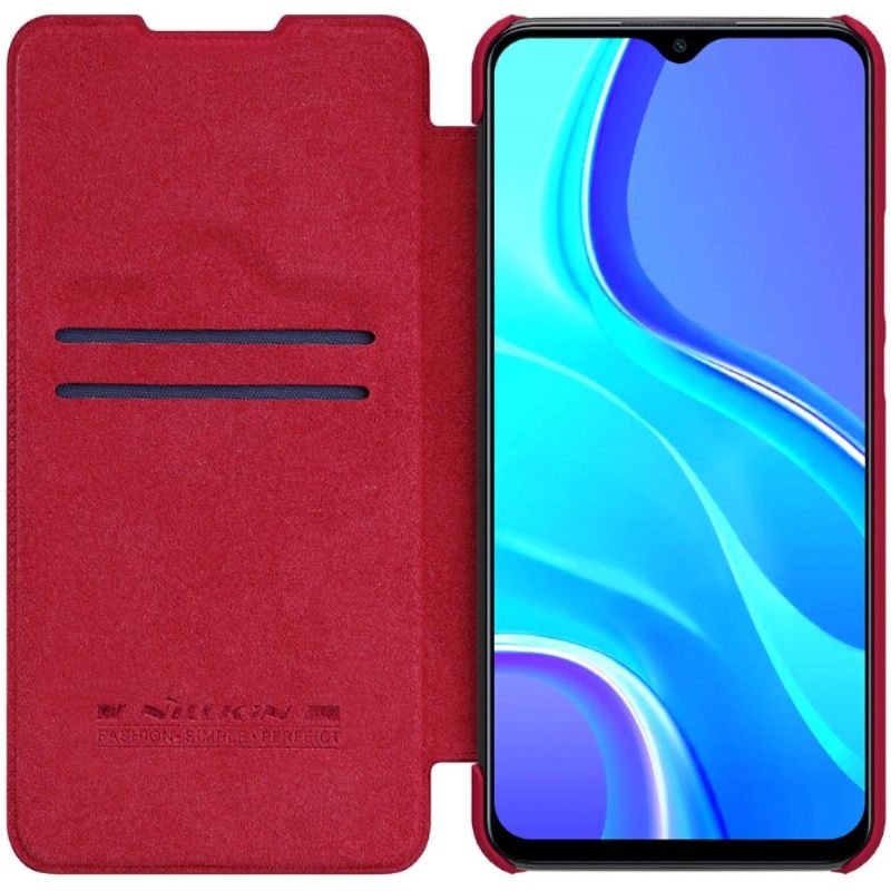 Folio-hoesje voor Xiaomi Redmi 9 Qin-serie Leereffect