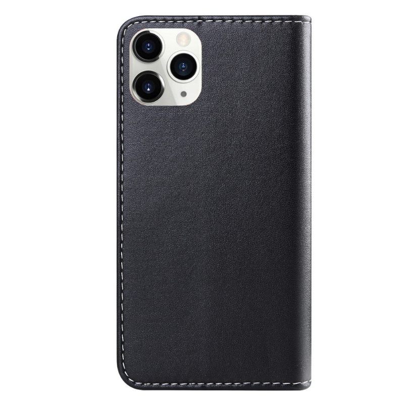 Flip Case voor iPhone 12 Mini Driekleurige Naden - Zwart